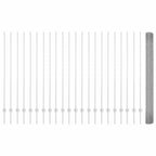 Fence with Post Silver 1.5 x 50 m Steel