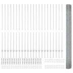 Fence with Post Silver 1.6 x 50 m Steel