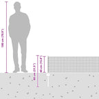 Fence with Post Silver 0.4 x 100 m Steel