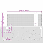 Fence with Post Silver 0.4 x 100 m Steel