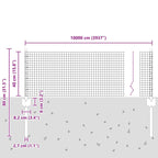 Fence with Post Silver 0.4 x 100 m Steel