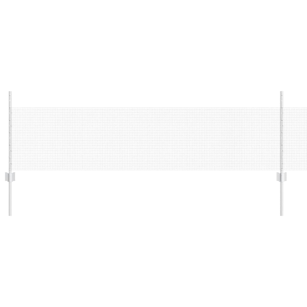 Fence with Post Silver 0.5 x 100 m Steel