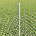 Fence with Post Silver 0.5 x 100 m Steel