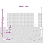 Fence with Post Silver 0.5 x 100 m Steel