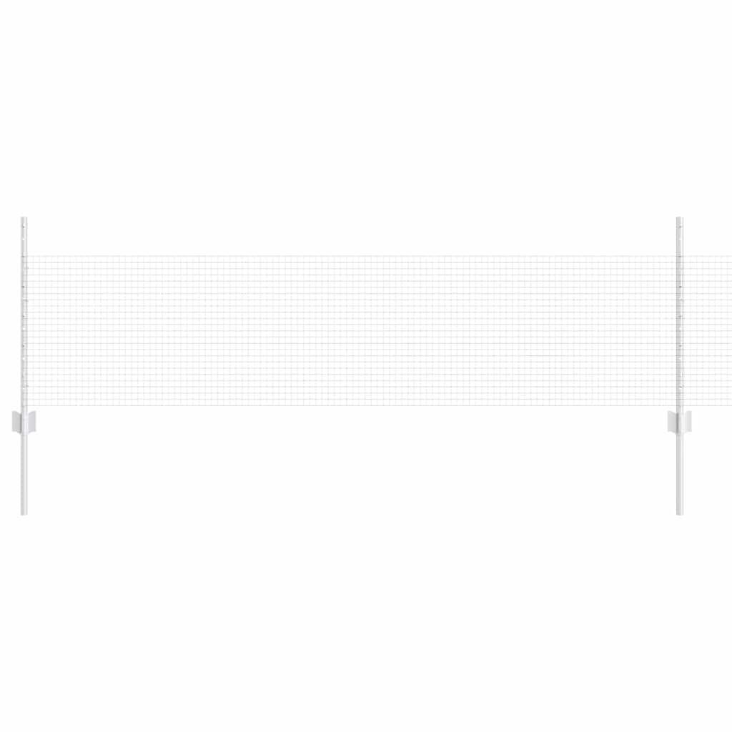 Fence with Post Silver 0.5 x 100 m Steel