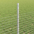 Fence with Post Silver 0.5 x 100 m Steel