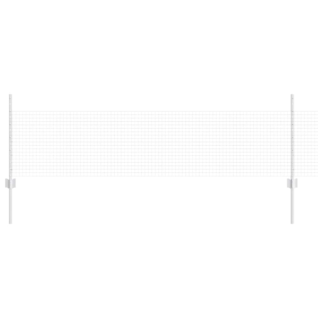 Fence with Post Silver 0.5 x 100 m Steel