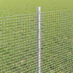 Fence with Post Silver 0.6 x 100 m Steel