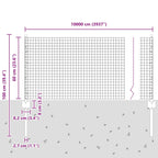 Fence with Post Silver 0.6 x 100 m Steel