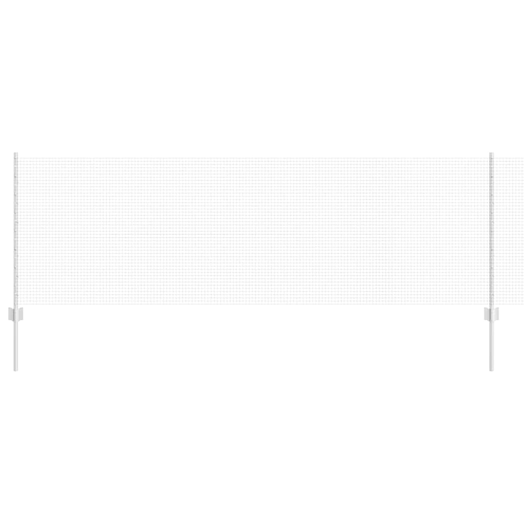 Fence with Post Silver 0.8 x 100 m Steel