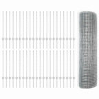 Fence with Post Silver 0.8 x 100 m Steel