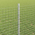Fence with Post Silver 0.8 x 100 m Steel