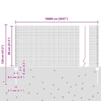 Fence with Post Silver 0.8 x 100 m Steel