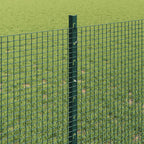 Fence with Post Green 0.8 x 10 m Steel and PVC