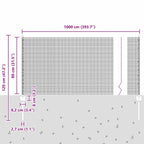 Fence with Post Green 0.8 x 10 m Steel and PVC