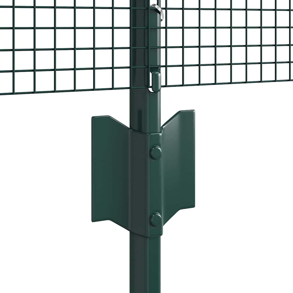 Fence with Post Green 0.8 x 10 m Steel and PVC