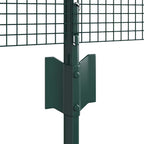Fence with Post Green 0.8 x 10 m Steel and PVC