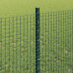 Fence with Post Green 0.8 x 10 m Steel and PVC