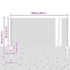 Fence with Post Green 0.8 x 10 m Steel and PVC