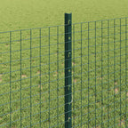Fence with Post Green 0.8 x 10 m Steel and PVC