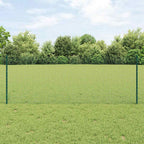 Fence with Post Green 0.8 x 10 m Steel and PVC