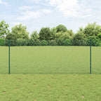 Fence with Post Green 1 x 10 m Steel