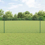 Fence with Post Green 1 x 10 m Steel