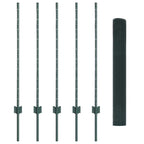 Fence with Post Green 1 x 10 m Steel