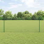 Fence with Post Green 1 x 10 m Steel