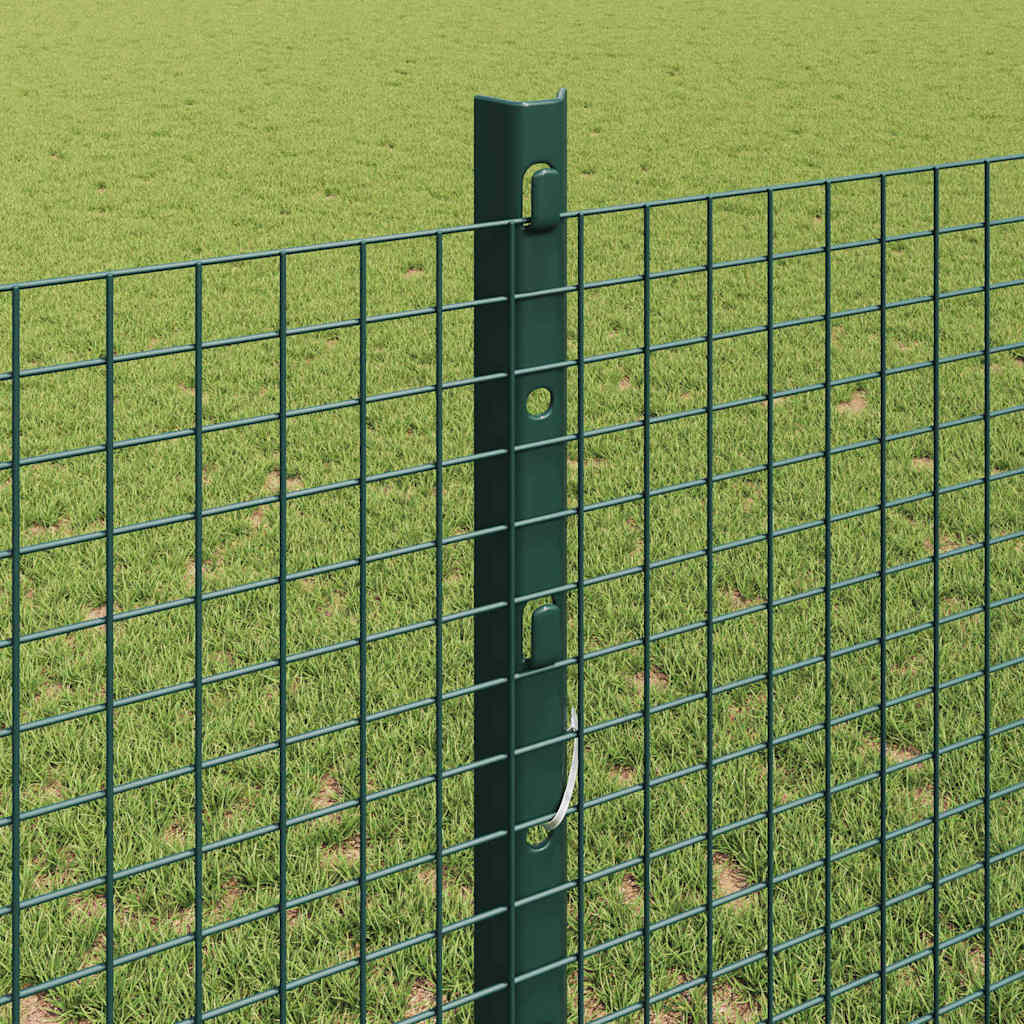 Fence with Post Green 1.2 x 10 m Steel and PVC