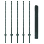 Fence with Post Green 1.2 x 10 m Steel and PVC