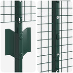 Fence with Post Green 1.2 x 10 m Steel and PVC