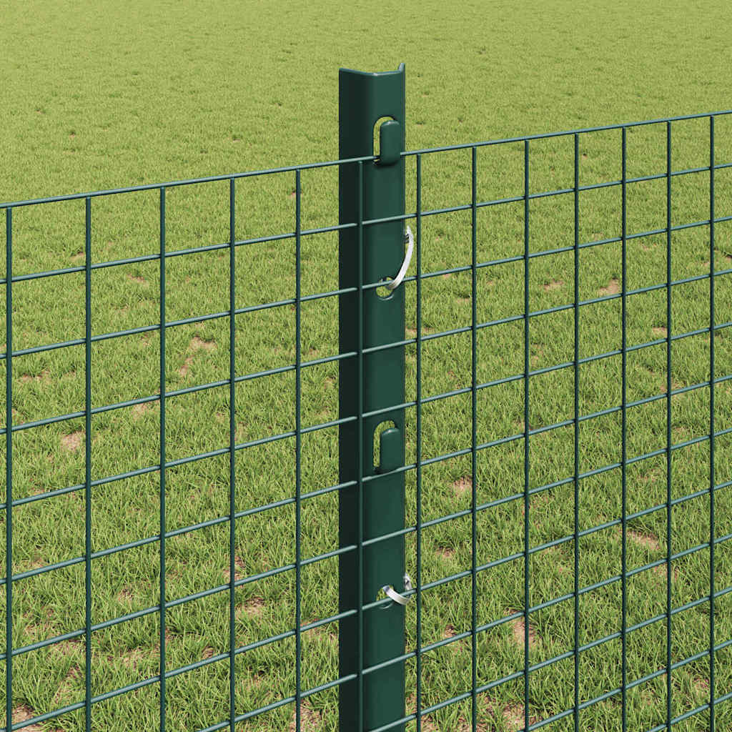Fence with Post Green 1.2 x 10 m Steel and PVC