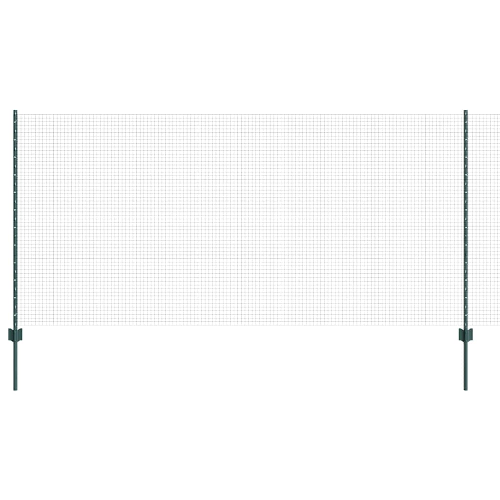 Fence with Post Green 1.2 x 10 m Steel and PVC