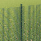 Fence with Post Green 1.4 x 10 m Steel and PVC