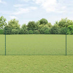 Fence with Post Green 1.4 x 10 m Steel and PVC
