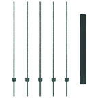 Fence with Post Green 1.4 x 10 m Steel and PVC