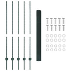 Fence with Post Green 1.4 x 10 m Steel and PVC