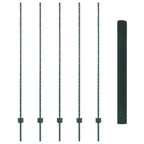 Fence with Post Green 1.5 x 10 m Steel and PVC