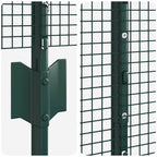 Fence with Post Green 1.6 x 10 m Steel and PVC