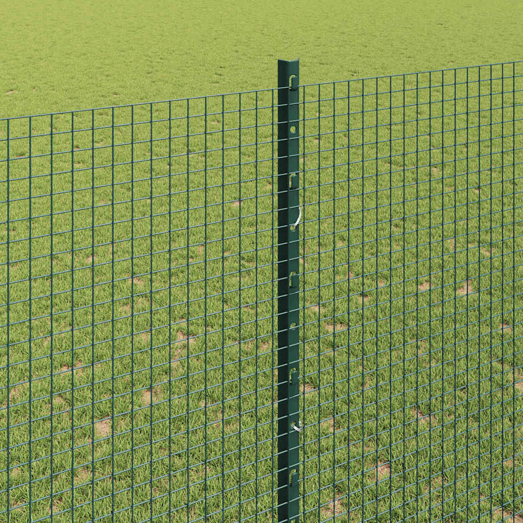 Fence with Post Green 1.6 x 10 m Steel and PVC