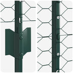 Fence with Post Green 1.6 x 25 m Steel and PVC