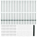Fence with Post Green 1.2 x 50 m Steel and PVC