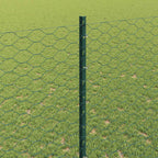 Fence with Post Green 1.4 x 50 m Steel and PVC
