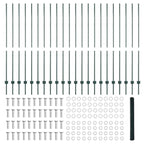 Fence with Post Green 1.5 x 50 m Steel and PVC
