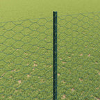 Fence with Post Green 1.5 x 50 m Steel and PVC