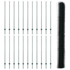 Fence with Post Green 1.6 x 50 m Steel and PVC