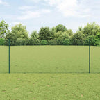 Fence with Post Green 1 x 100 m Steel and PVC