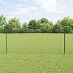 Fence with Post Green 1 x 100 m Steel and PVC