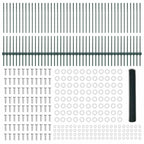 Fence with Post Green 1 x 100 m Steel and PVC